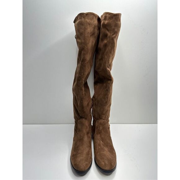 French Connection Over The Knee Boots‎ Womens 6 Brown Jasper Boot New - Picture 7 of 11